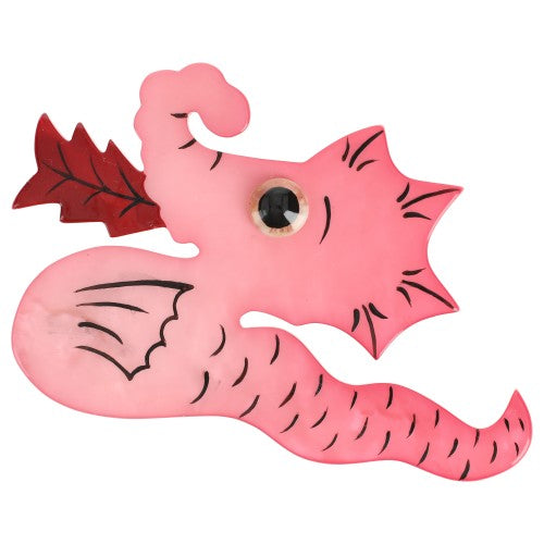 Pink Dragon Brooch