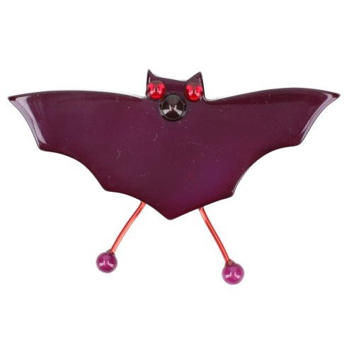 Purple Mini Bat Brooch - Galalith – Vintage Jewelry - handcrafted by Pavone by Pavone