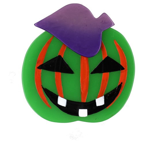 Green and Purple Pumpkin Brooch