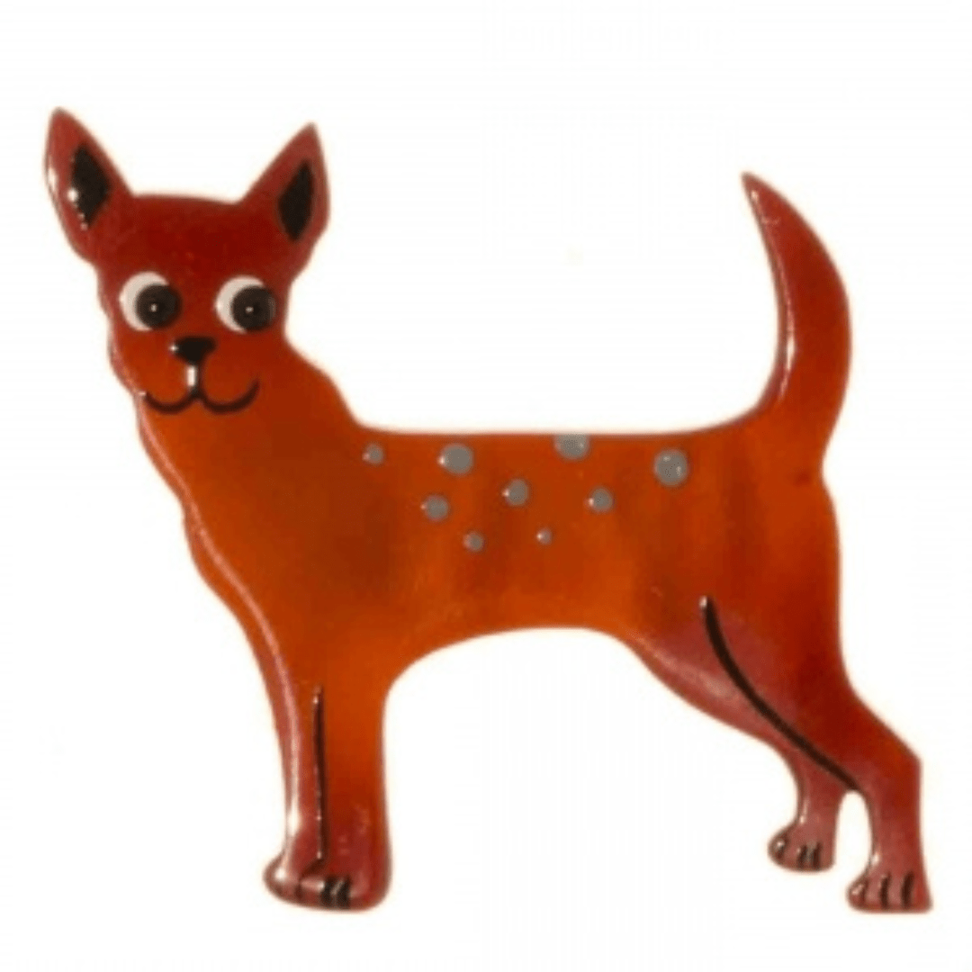 Ginger Honoré Dog Brooch (left) - Galalith – Vintage Jewelry - handcrafted by Pavone by Pavone