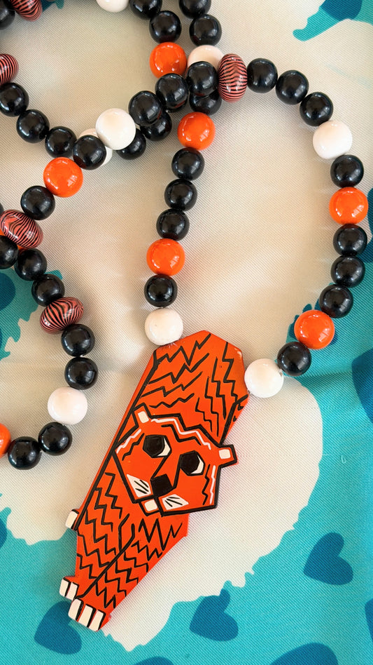 Orange Tiger Necklace