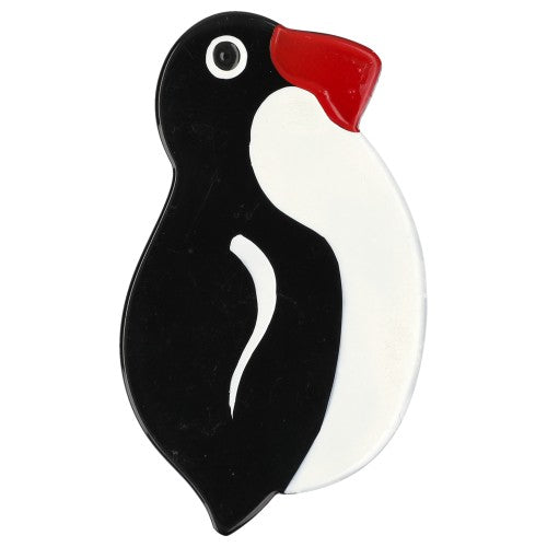Black and White Penguin Brooch