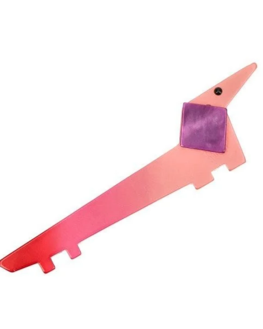 Pearly Pink and Purple Lola Teckel Dog Brooch (right)