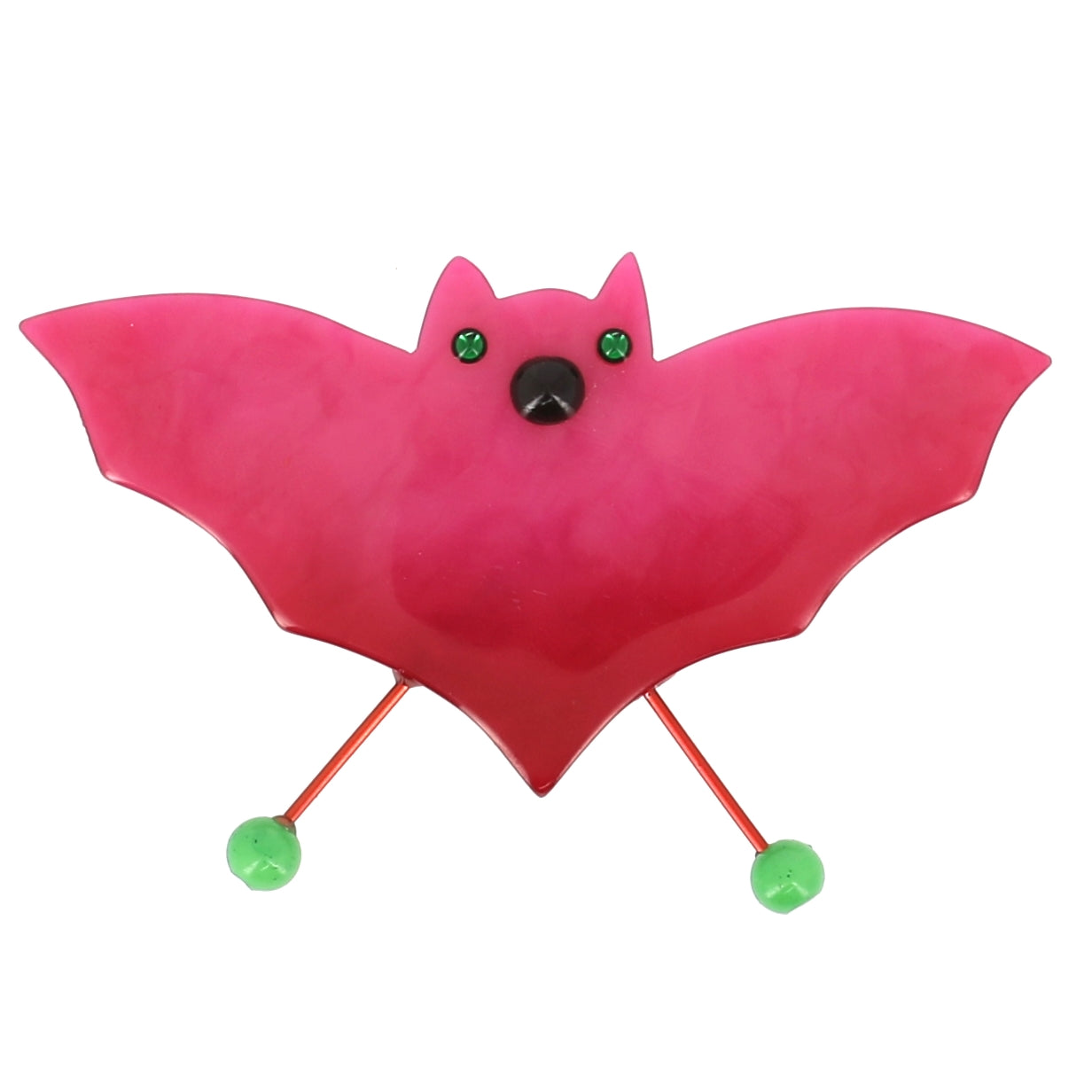 Fuchsia Pink Bat Brooch