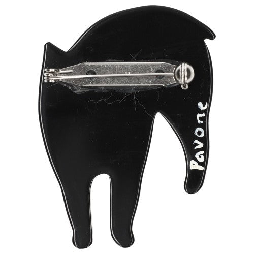 Bull Terrier Dog Brooch (small size) - Galalith – Vintage Jewelry - handcrafted by Pavone by Pavone