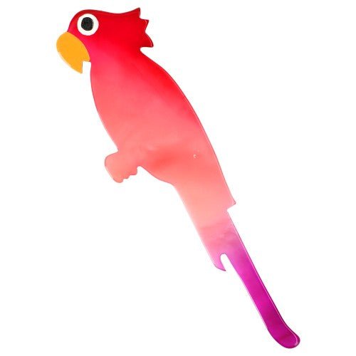 Camaieu Pink and Purple Parrot Bird Brooch - Galalith – Vintage Jewelry - handcrafted by Pavone by Pavone