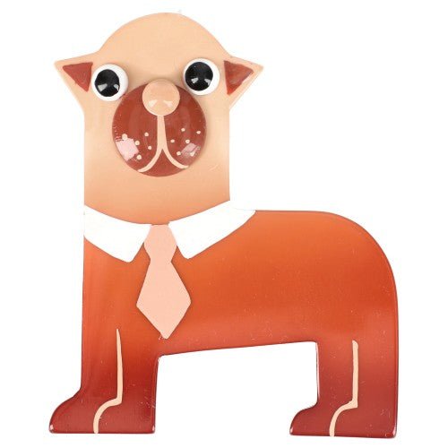 Fawn Ginger James Carlin Dog Brooch - Galalith – Vintage Jewelry - handcrafted by Pavone by Pavone