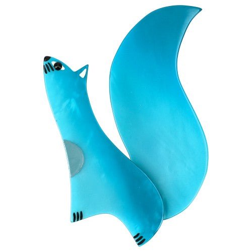 Pearly Aquamarine Blue Cassegrain Squirrel Brooch (GM) - Galalith – Vintage Jewelry - handcrafted by Pavone by Pavone