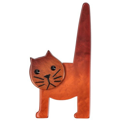 Ginger Chair Cat Brooch - Galalith – Vintage Jewelry - handcrafted by Pavone by Pavone