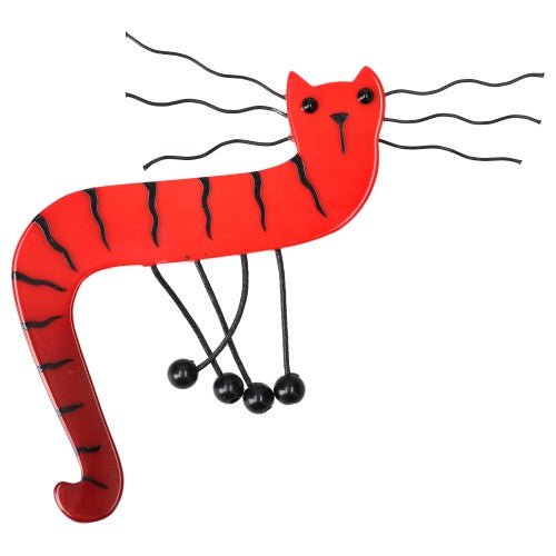 Red Dodelino Cat Brooch - Galalith – Vintage Jewelry - handcrafted by Pavone by Pavone
