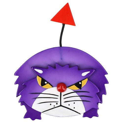 Purple Furaxcat Cat Brooch - Galalith – Vintage Jewelry - handcrafted by Pavone by Pavone