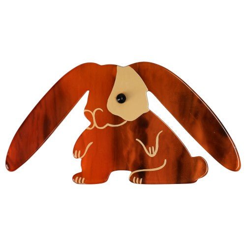 Ginger Toby Rabbit Brooch - Galalith – Vintage Jewelry - handcrafted by Pavone by Pavone