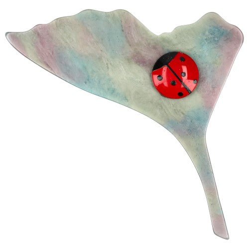 Agate Profil Ginko Leaf Brooch - Galalith – Vintage Jewelry - handcrafted by Pavone by Pavone