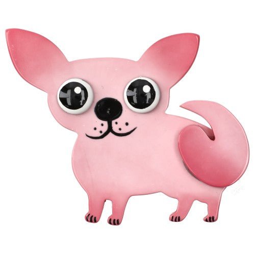 Light Pink Welsh Corgi Dog Brooch - Galalith – Vintage Jewelry - handcrafted by Pavone by Pavone