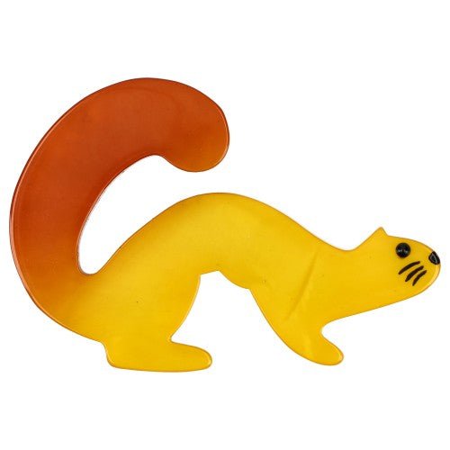 Sun Yellow Hermine Brooch - Galalith – Vintage Jewelry - handcrafted by Pavone by Pavone