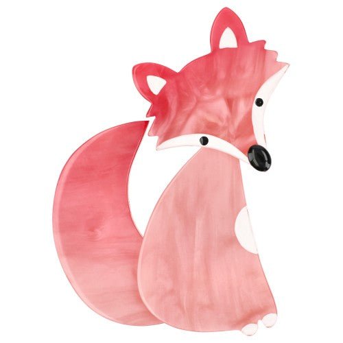 Light Pink Ladyfox Fox Brooch - Galalith – Vintage Jewelry - handcrafted by Pavone by Pavone