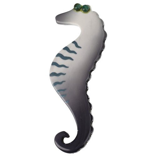 Light Grey Seahorse Brooch - Galalith – Vintage Jewelry - handcrafted by Pavone by Pavone