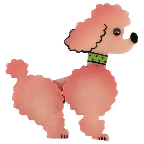 Light Pink Ari Poodle Dog Brooch with a Anise Necklace - Galalith – Vintage Jewelry - handcrafted by Pavone by Pavone