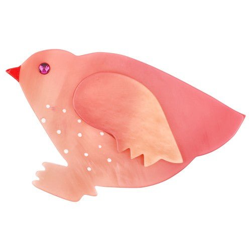Light Pink Hen Brooch - Galalith – Vintage Jewelry - handcrafted by Pavone by Pavone
