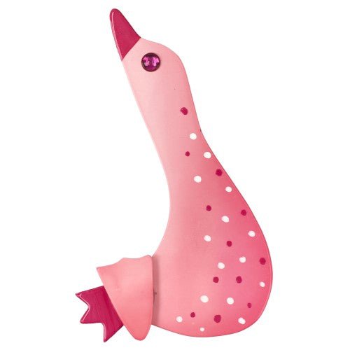 Light Pink and Candy Pink Goose Brooch (small model) - Galalith – Vintage Jewelry - handcrafted by Pavone by Pavone