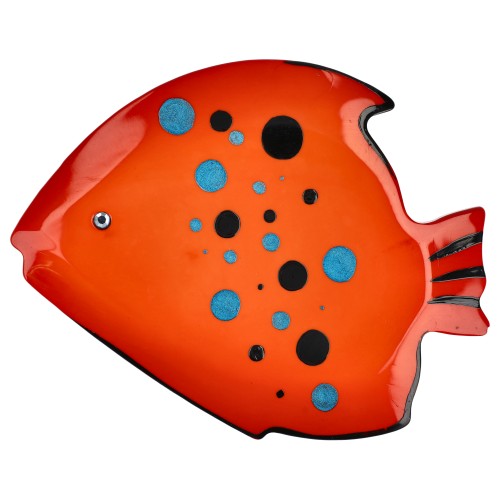 Orange Loulou Fish Brooch with Dots