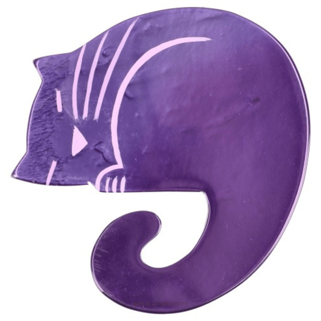 Purple Laskar Cat Brooch - Galalith – Vintage Jewelry - handcrafted by Pavone by Pavone