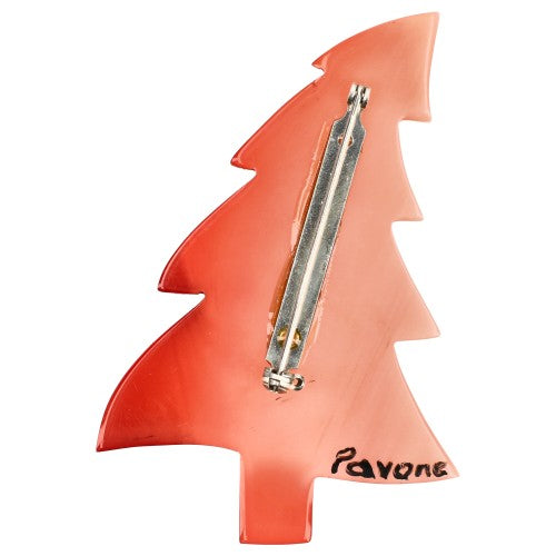 Light Pink Pearl Christmas Tree Brooch (Link) back side