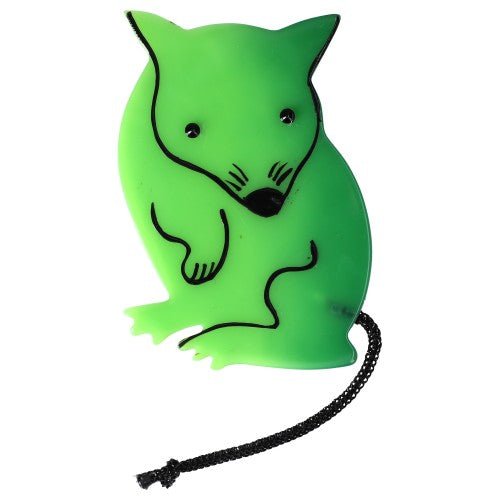 Green Kiki Mouse Brooch - Galalith – Vintage Jewelry - handcrafted by Pavone by Pavone