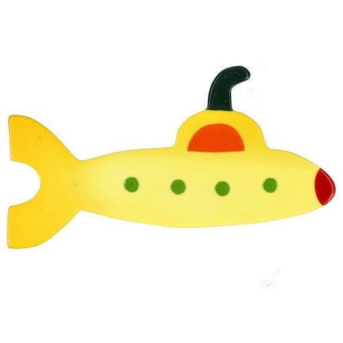 Yellow Submarine Brooch (large size) - Galalith – Vintage Jewelry - handcrafted by Pavone by Pavone