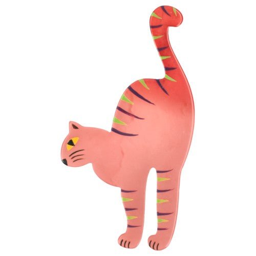 Pink Starsky Cat Brooch - Galalith – Vintage Jewelry - handcrafted by Pavone by Pavone