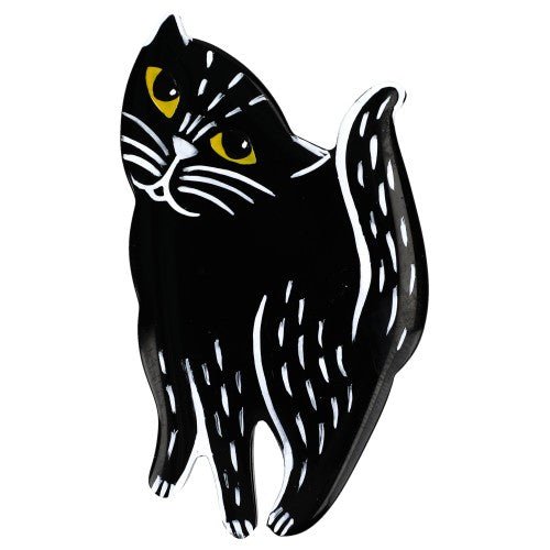 Sweety Black and White Cat Brooch - Galalith – Vintage Jewelry - handcrafted by Pavone by Pavone
