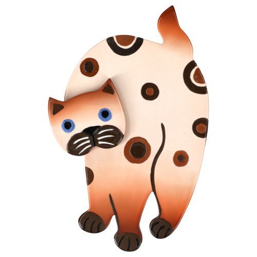 Siamese Beige Titus Decor Cat Brooch - Galalith – Vintage Jewelry - handcrafted by Pavone by Pavone