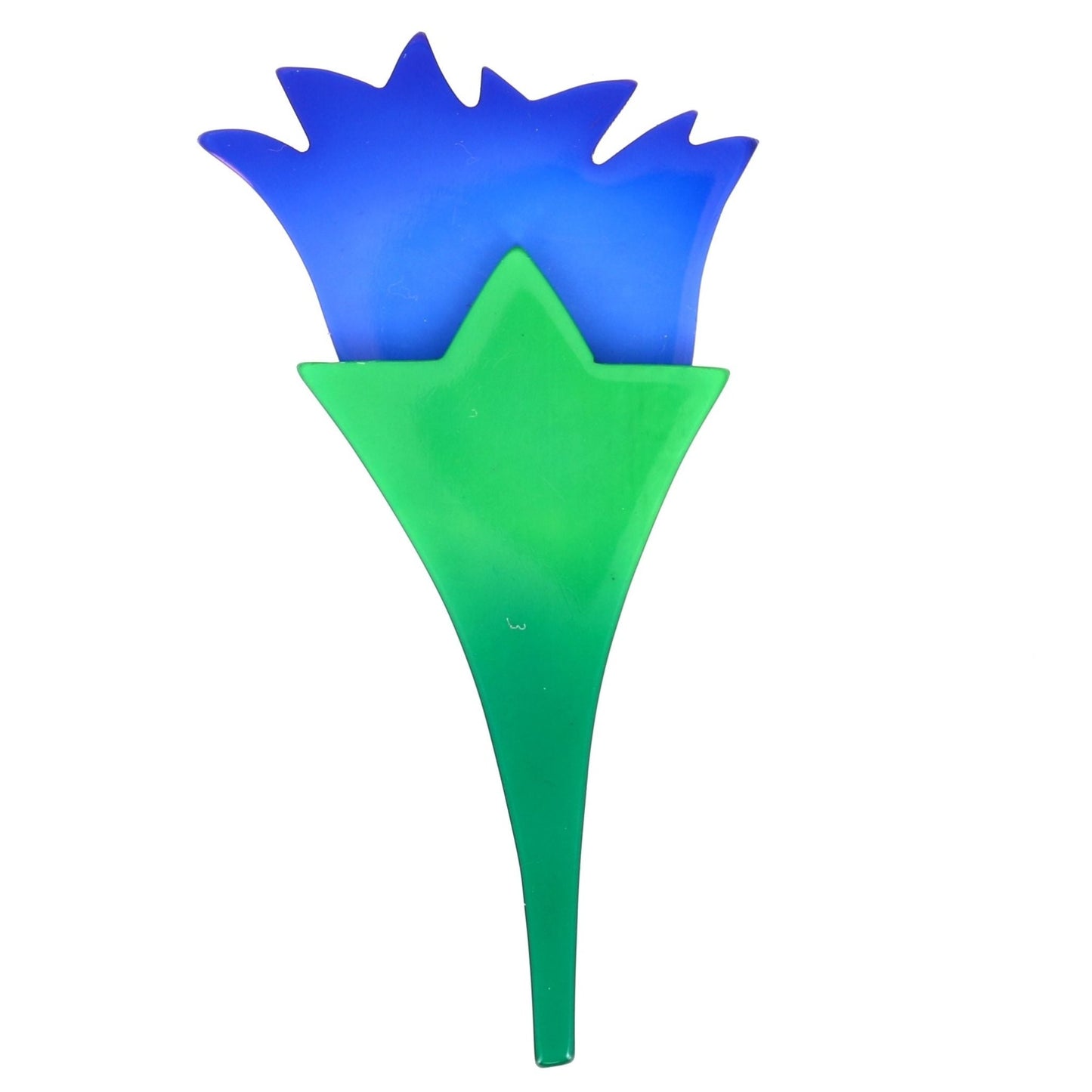 Cobalt Blue Tulip Flower Brooch - Galalith – Vintage Jewelry - handcrafted by Pavone by Pavone