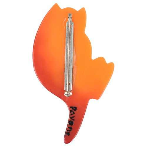 Orange Tabby B7 Cat Brooch back side