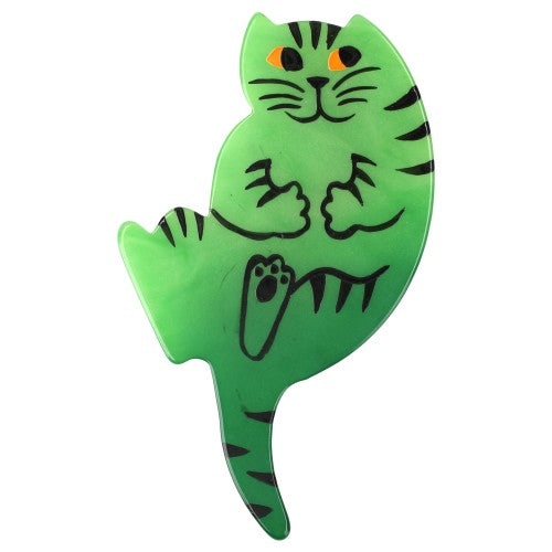 Green Tabby B7 Cat Brooch (link)
