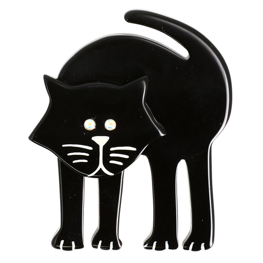Black Arthur Cat Brooch