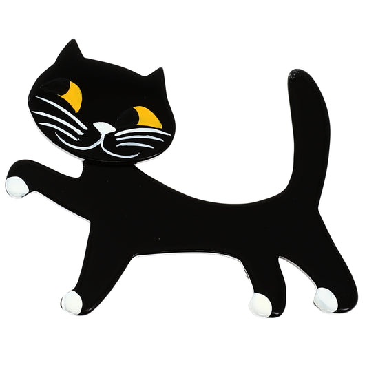 Black Titi Cat Brooch