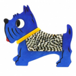 Blue, Checkered and Yellow Jano Dog Brooch