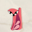 Candy Pink Vallauris Cat Brooch (little one) in galalith