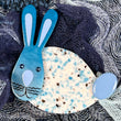 Mosaic Blue Pumpkin Rabbit Brooch