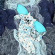 Mosaic blue Cat Brooch
