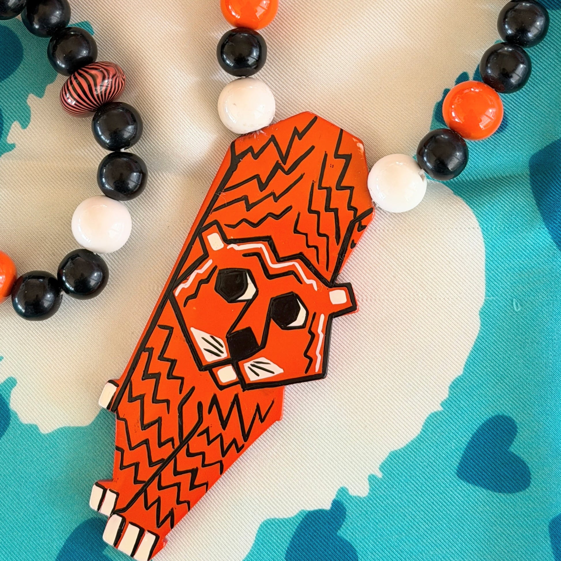 Orange Tiger Necklace