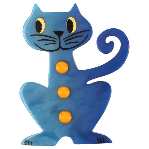 Blue and Yellow Aldo Cat Brooch