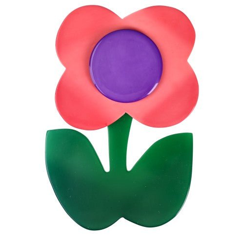 Candy and Purple Anemone Flower Brooch - Galalith – Vintage Jewelry - handcrafted by Pavone by Pavone