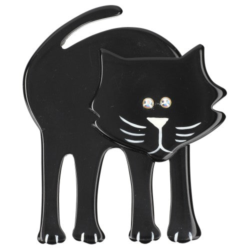 Black Arthur Cat Brooch