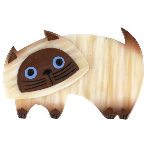 Siamese Bandino Cat Brooch