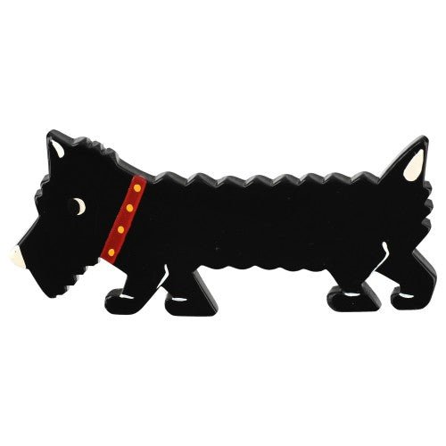 Black Titane Westie Dog Brooch - Galalith – Vintage Jewelry - handcrafted by Pavone by Pavone