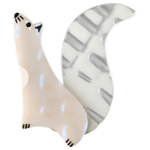 Boreal White Cassegrain Squirrel Brooch (small size) - Galalith – Vintage Jewelry - handcrafted by Pavone by Pavone