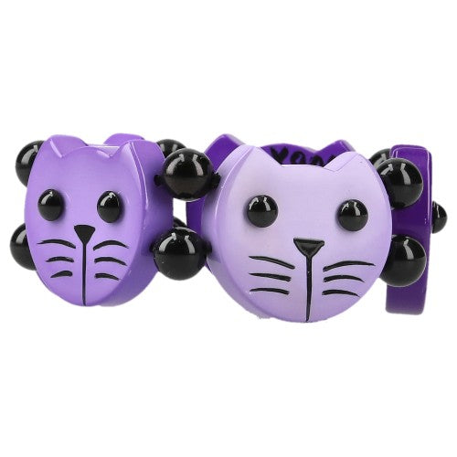 Purple Camaieu Round Cat Head Bracelet 