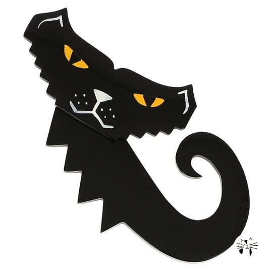 Black Petrus Cat Brooch